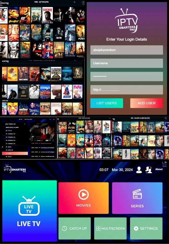 Saisie des identifiants IPTV sur LG WebOS — Xtream Codes ou M3U URL